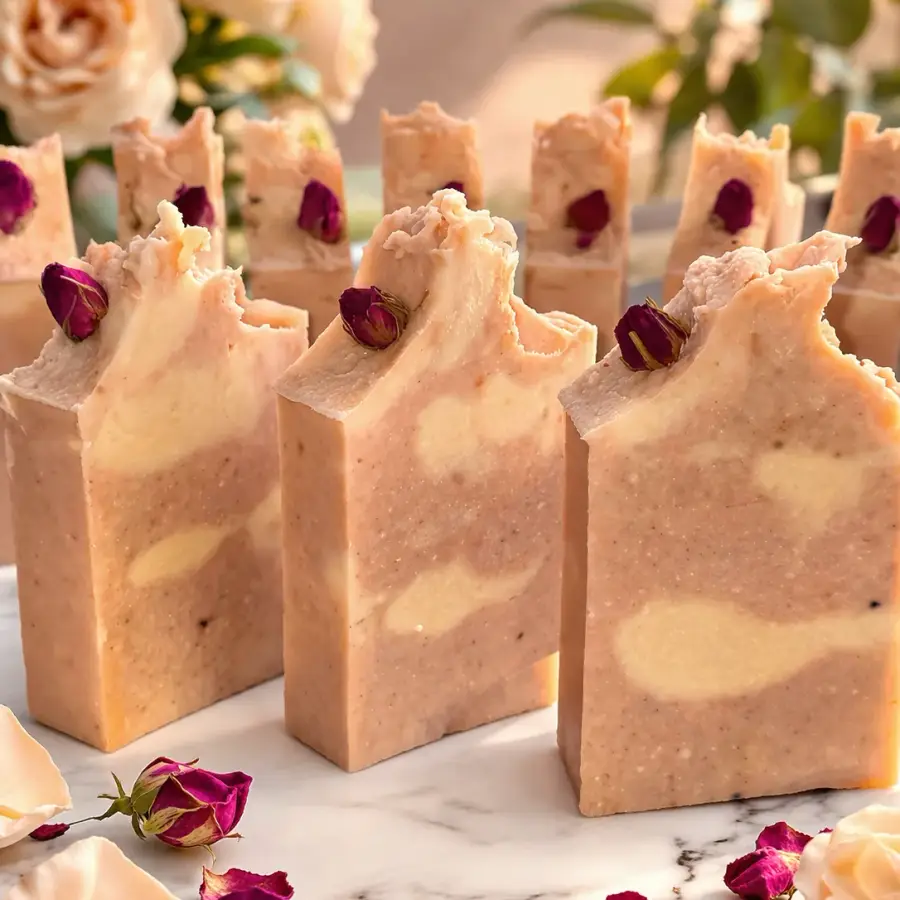 Earth Born Roots vanilla rose goat milk soap bars